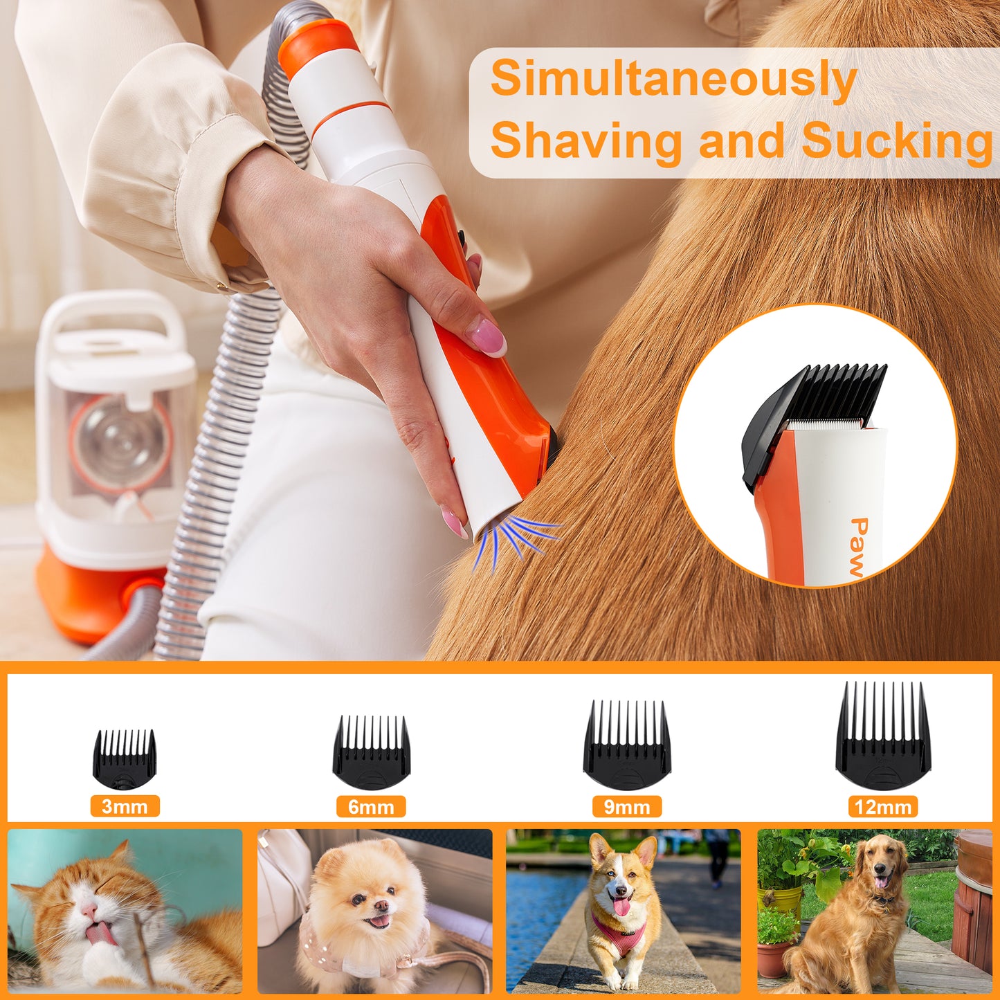 Pawsailor Pet Grooming Vacuum Kit